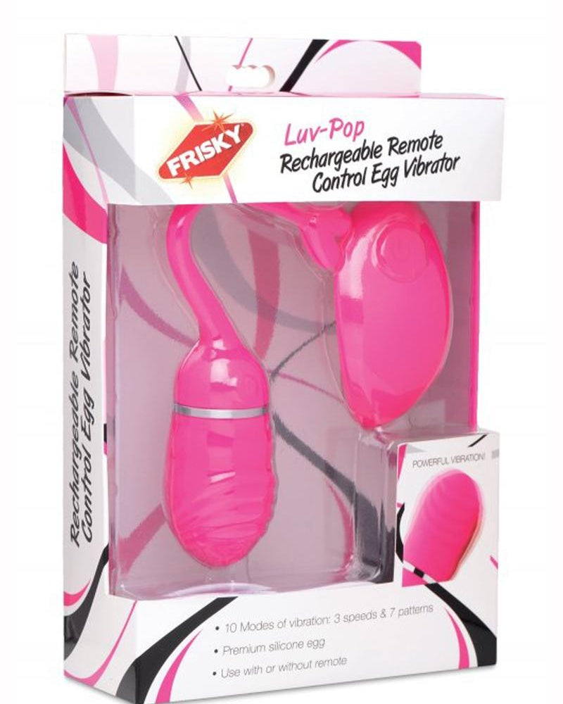 Frisky Luv Pop Rechargeable Remote Control Egg Vibrator Pink