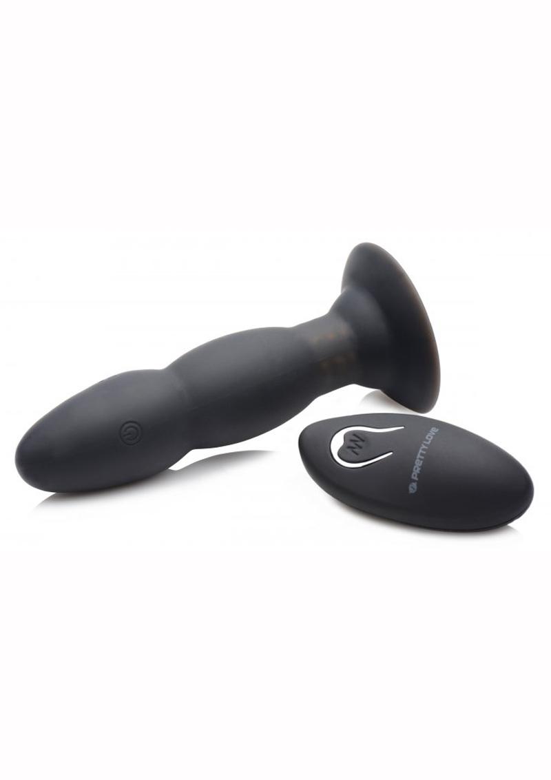 Tapón vibrador de silicona recargable Prostatic Play Rim Master, color negro