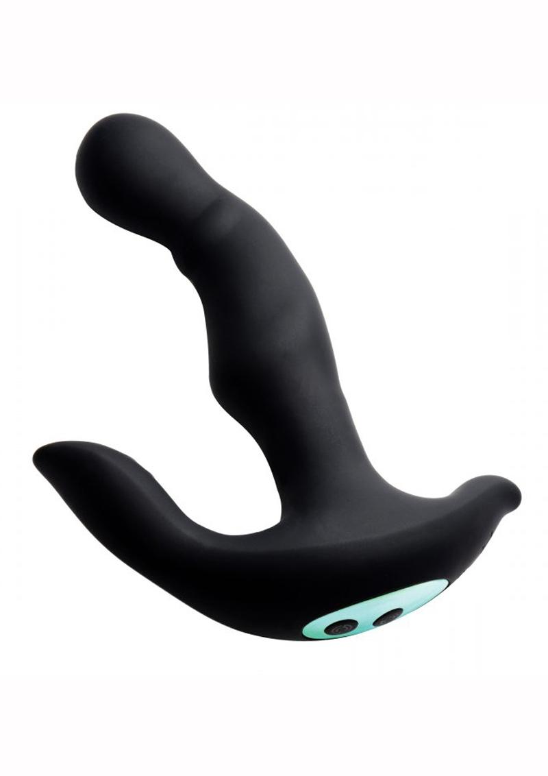 Prostatic Play Pro Rim Rotating Vibrating Silicone Prostate Stimulator Black