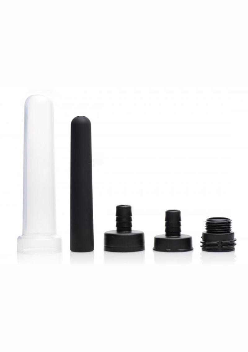 Kit de 5 piezas para enema de viaje Cleanstream, color negro