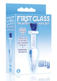 The 9 First Glass Kitty Love Plug Blue