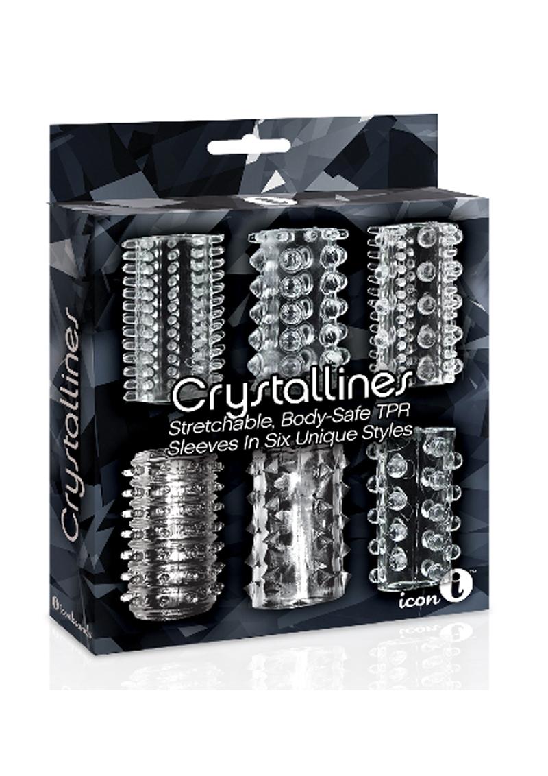 Funda para pene Crystalline de 9 piezas, paquete de 6