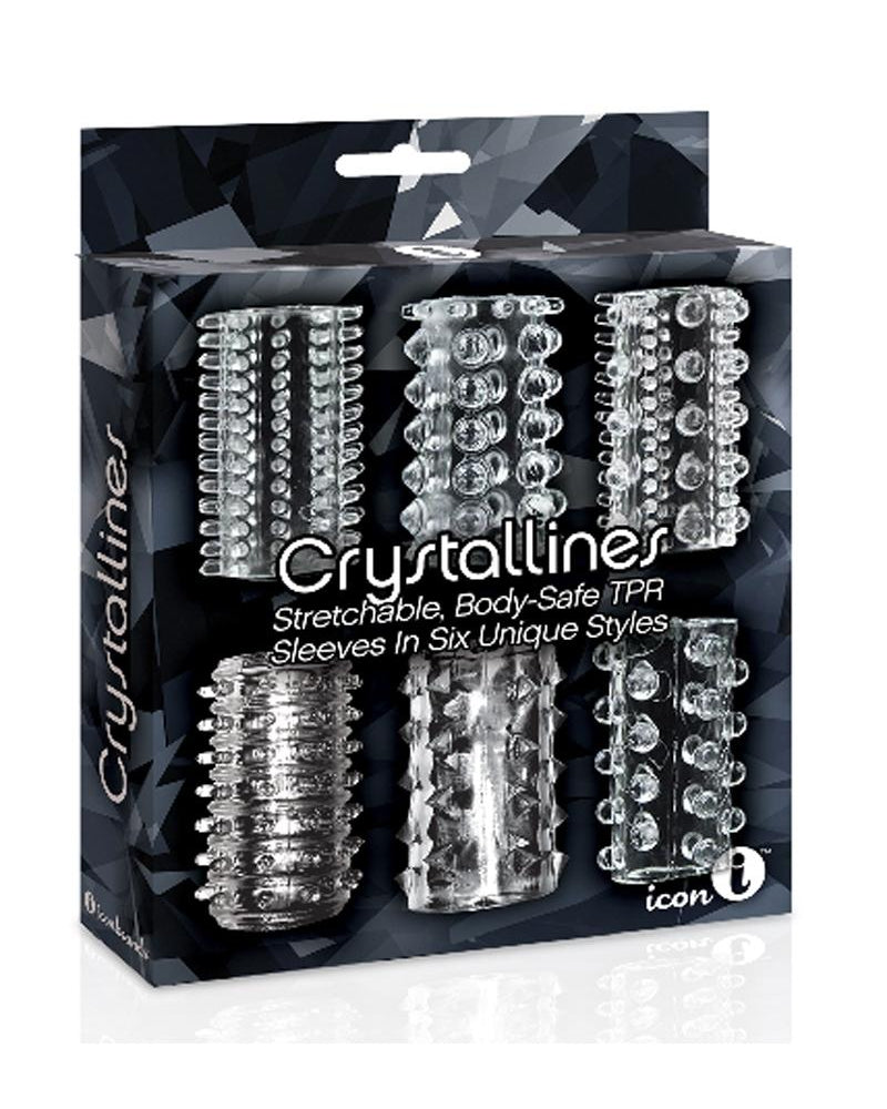 Funda para pene Crystalline de 9 piezas, paquete de 6
