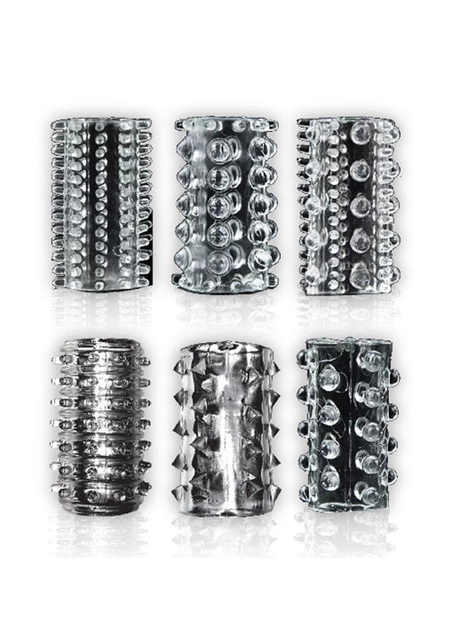Funda para pene Crystalline de 9 piezas, paquete de 6