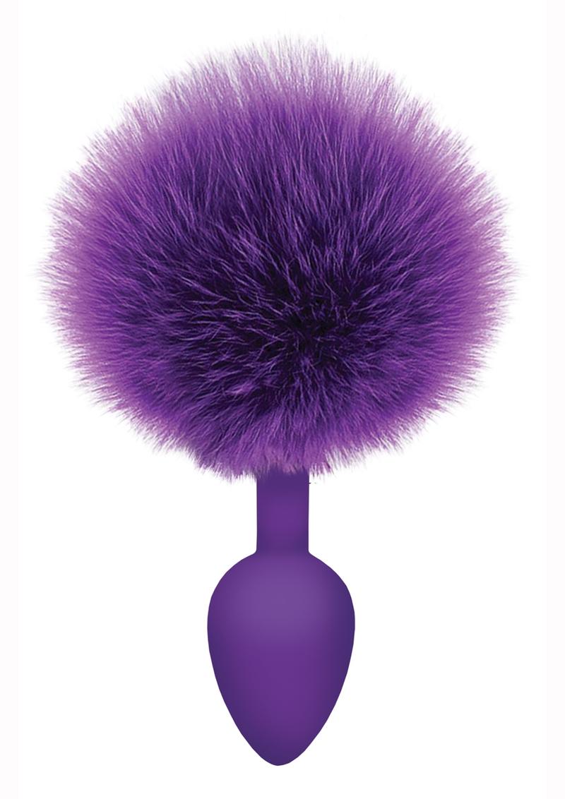 The 9 Cottontails Bunny Tail Plug Purple Anal Plug Non Vibrating Silicone