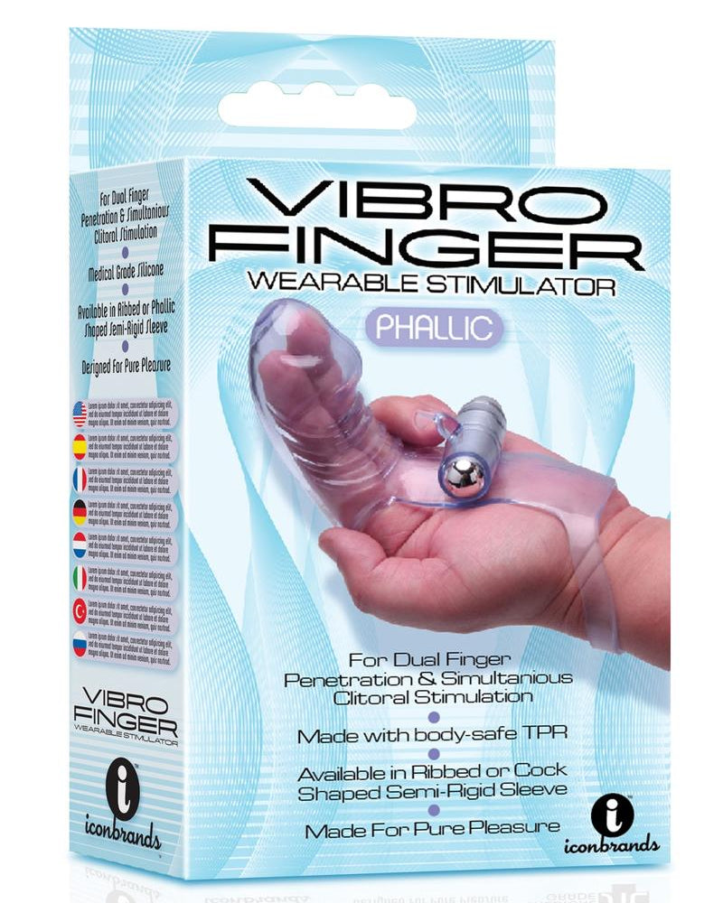 Estimulador portátil de dedo vibrador fálico morado