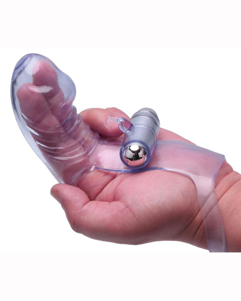 Estimulador portátil de dedo vibrador fálico morado