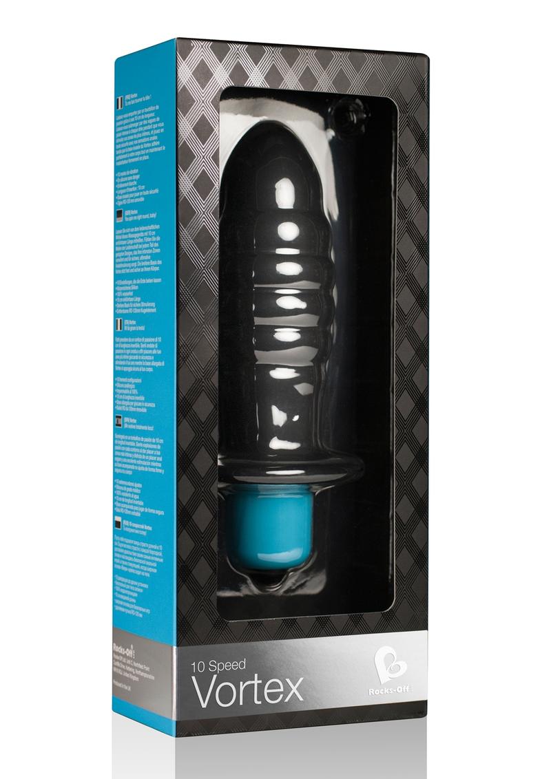 Vortex Silicone Anal Plug Waterproof Black