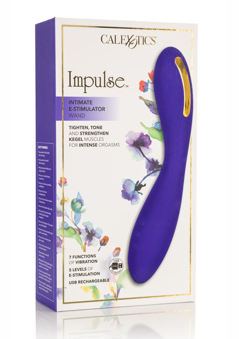 Impulse Intimate E-Stimulator Wand Silicone Rechargeable Waterproof Purple