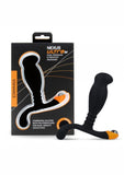 Ultra Si Dual Perineum And Prostate Massager Silicone Waterproof Black/Orange