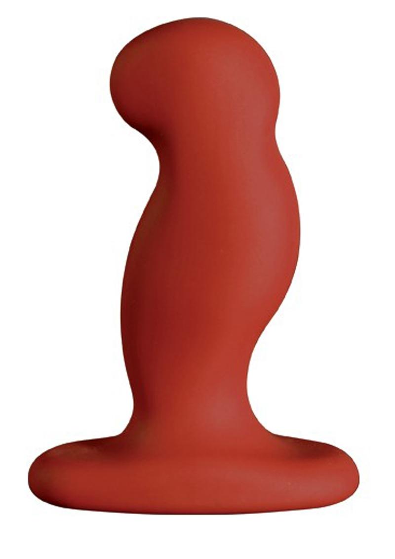 G-Play Vibrador pequeño unisex de silicona recargable resistente al agua rojo