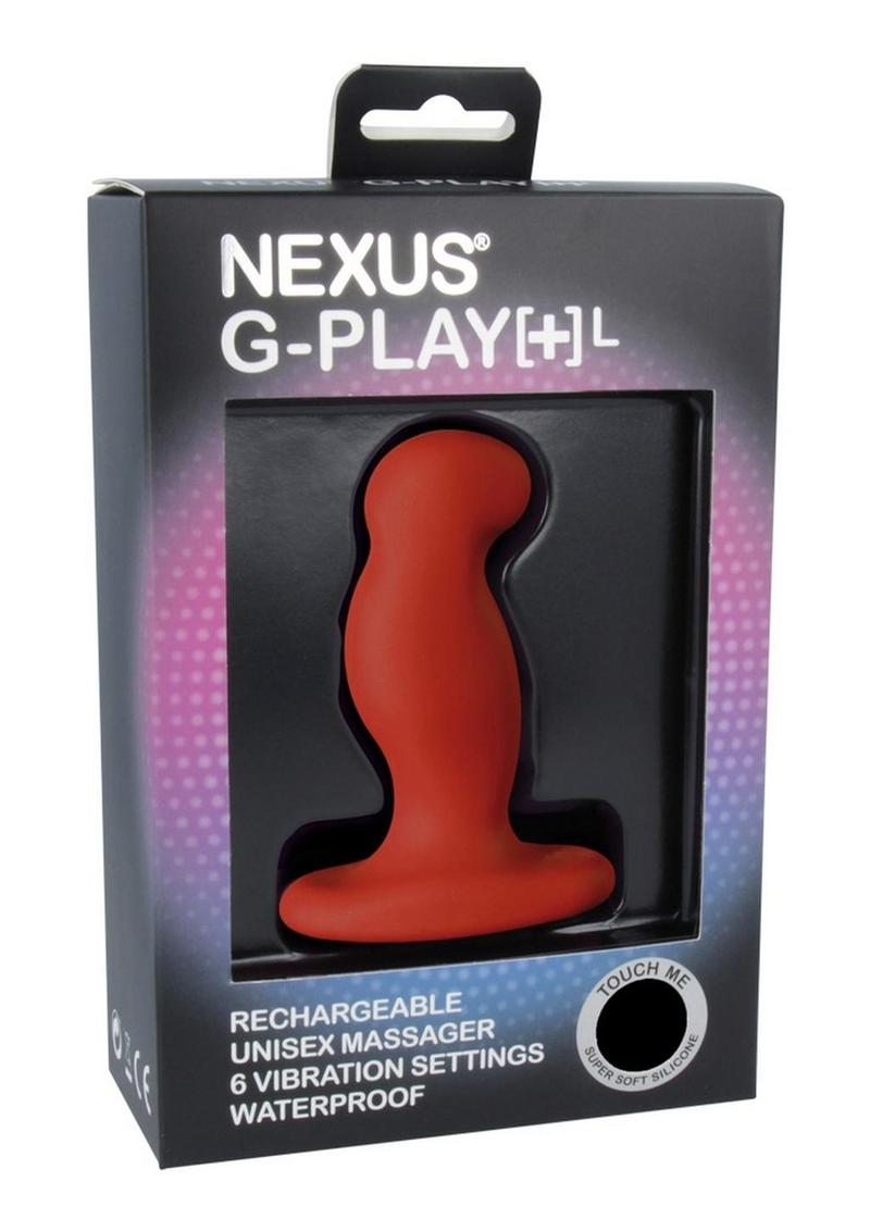 G-Play+L Unisex Massager Silicone Rechargeable Waterproof Red