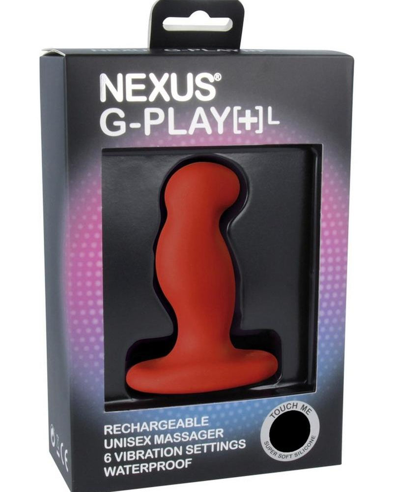 G-Play+L Unisex Massager Silicone Rechargeable Waterproof Red