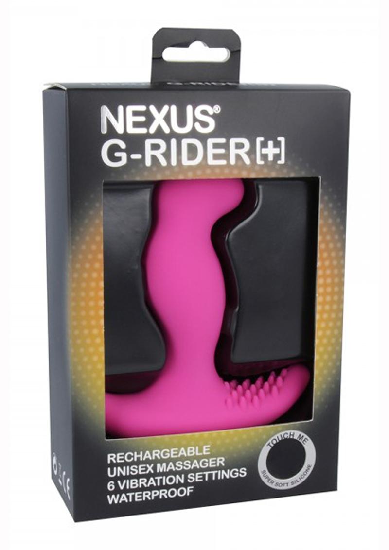 G-Rider+ Masajeador unisex de silicona recargable impermeable rosa