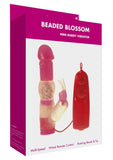 Minx Beaded Blossom Wired Remote Control Jelly Mini Rabbit Vibrator Red