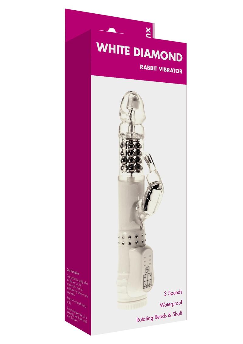 Conejo Minx White Diamond resistente al agua de 4,75 pulgadas