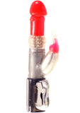 Minx Classic Glow Rabbit Vibe Red And Black And Silver 5.25 Inches