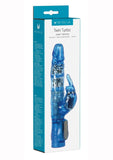 Minx Twin Turbo Rabbit Vibrator Waterproof Blue 5.5 Inches