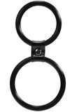 Anillo para el pene Linx Dual Ring de silicona resistente al agua, color negro