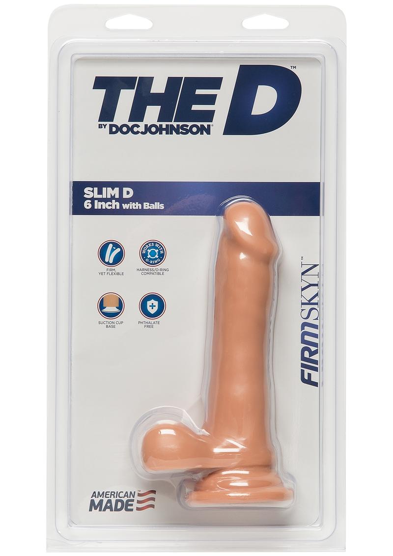 The D Slim D With Balls FirmSkyn Vanilla 6 Inches