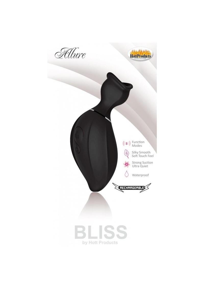 Bliss Allure Clitoral Stimulator Silicone Rechargeable Waterproof Black