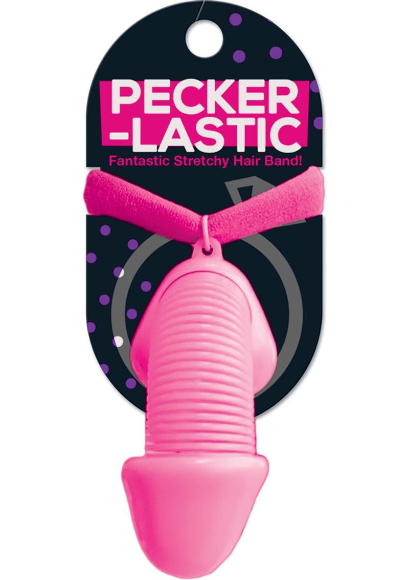 Bachelorette Party Pecker-Lastic Fantastic Stretchy Hair Band Pink 1 Per Pack