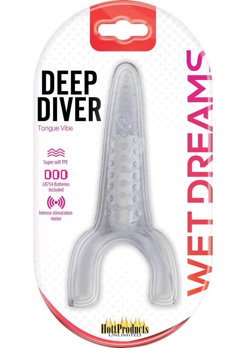 Vibrador con lengua Wet Dreams Deep Diver transparente