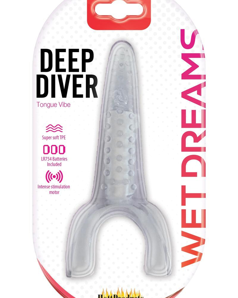 Wet Dreams Deep Diver Tongue Vibe Clear