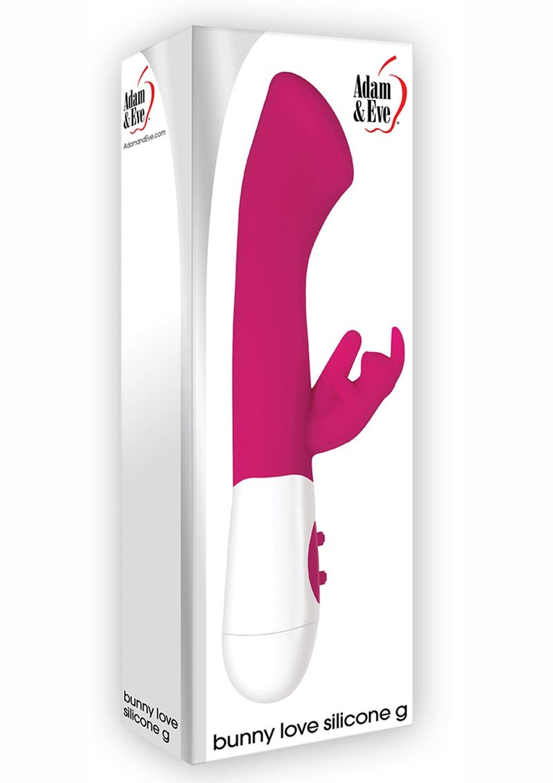 Vibrador de silicona G Rabbit resistente al agua de Adán y Eva - Bunny Love - Rosa