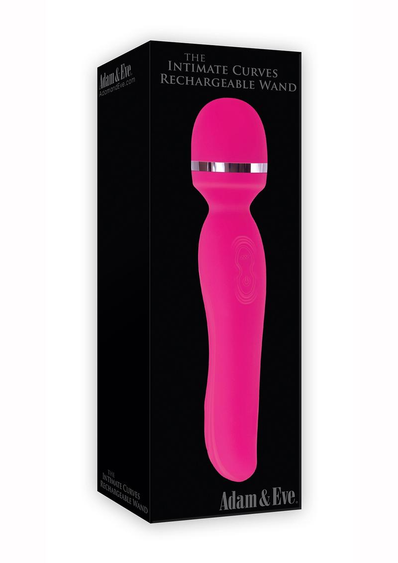 Masajeador de varita Intimate Curves de Adán y Eva, resistente al agua, color rosa