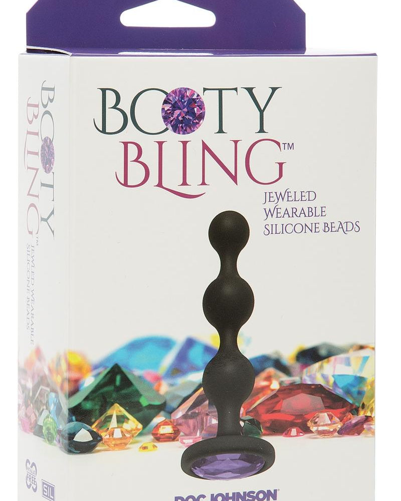 Cuentas de silicona para llevar puestas con joyas y botines Bling en color morado