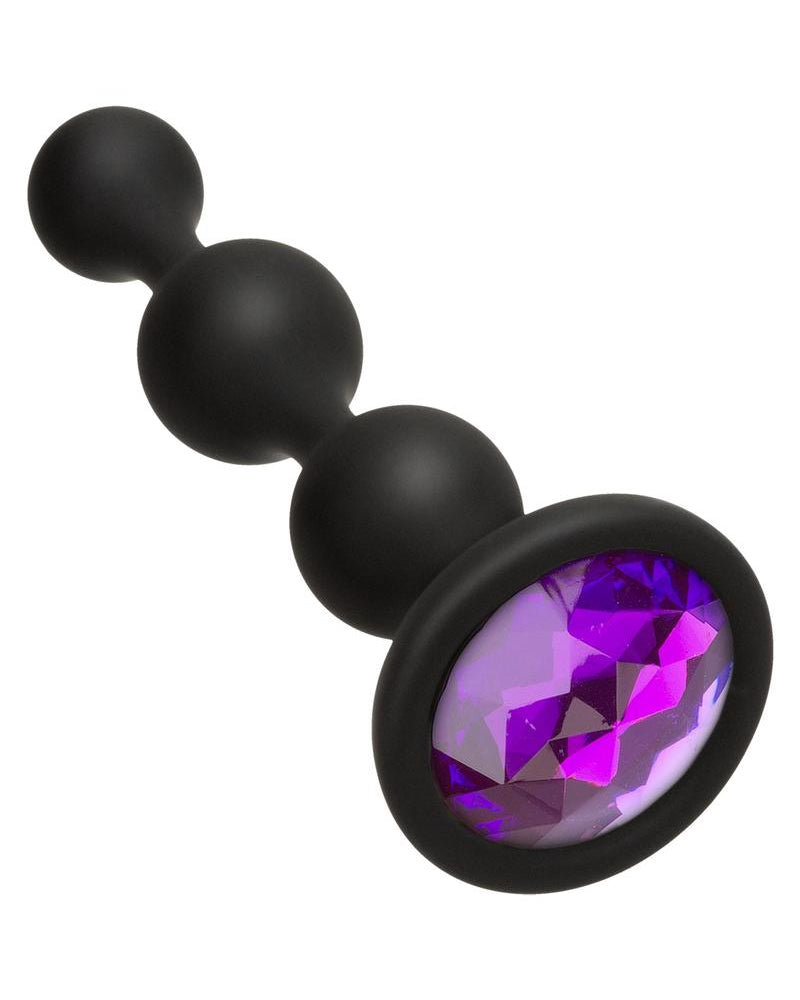 Cuentas de silicona para llevar puestas con joyas y botines Bling en color morado