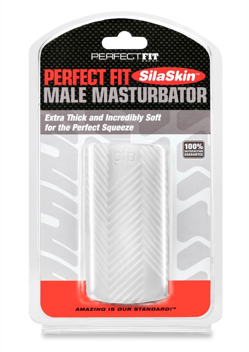 Perfect Fit SilaSkin Male Maturbator Textured Stroker Clear