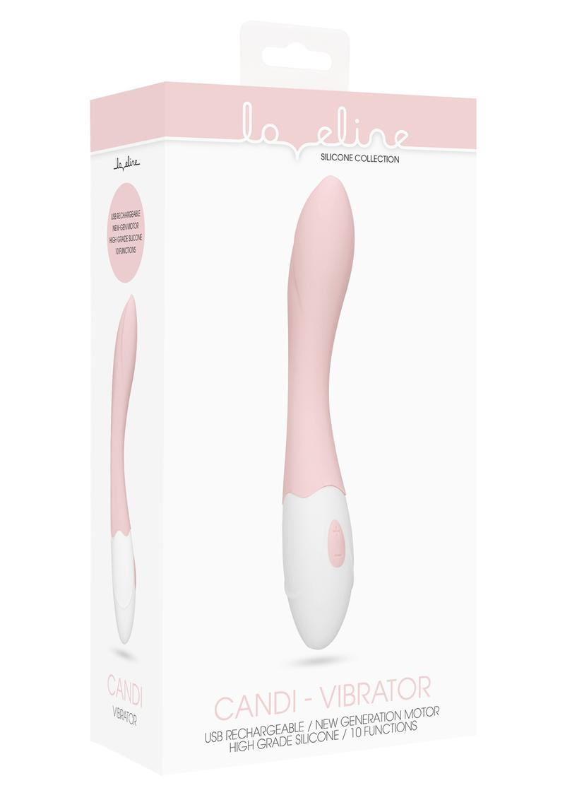 Loveline Candi Vibrator Silicone Rechargeable Waterproof Pink