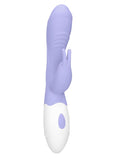 Loveline Juicy Rabbit Vibrator Silicone Rechargeable Waterproof Purple