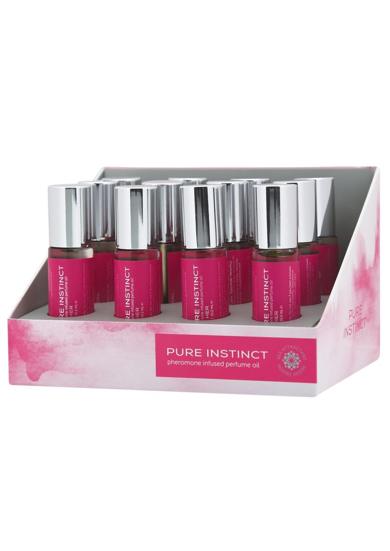 Pure Instinct Pheromone Infused Perfume For Her .34 Ounce Roll Ons 10 Each Per Counter Display