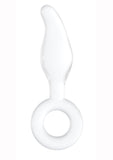 Pinza para pinza Chrystalino de vidrio de borosilicato, color blanco, 7 pulgadas