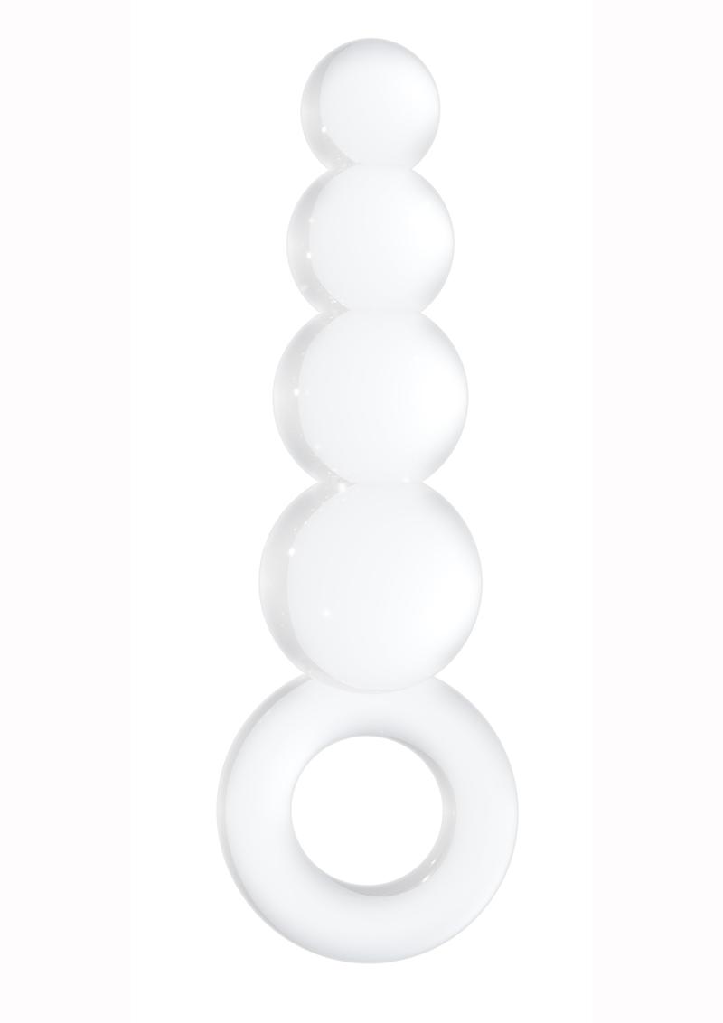 Varita de vidrio borosilicato Chrystalino Stargate de 7 pulgadas, color blanco