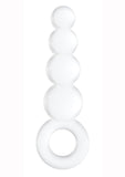 Chrystalino Tickler Borosilicate Glass Butt Plug White 4.5 Inches