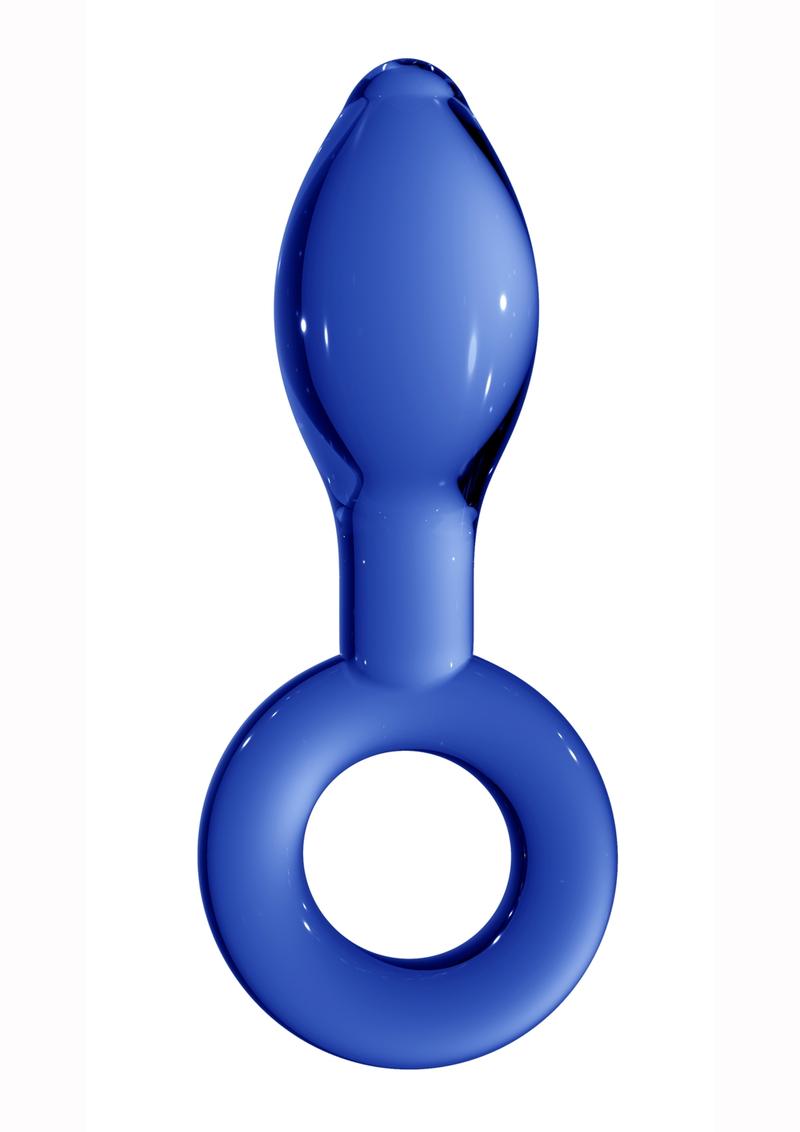 Tapón anal de vidrio de borosilicato Chrystalino Plugger azul de 4,5 pulgadas