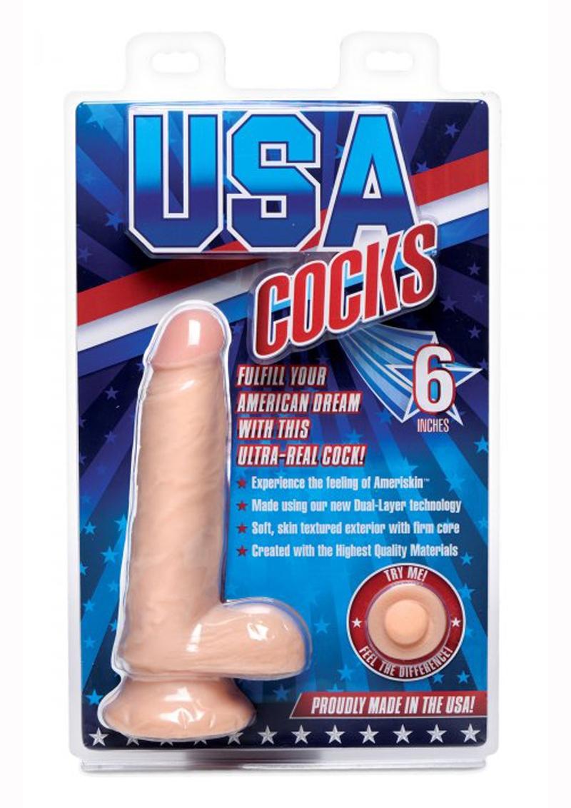 Usa Cocks Ameriskin Dildo 6 Carne