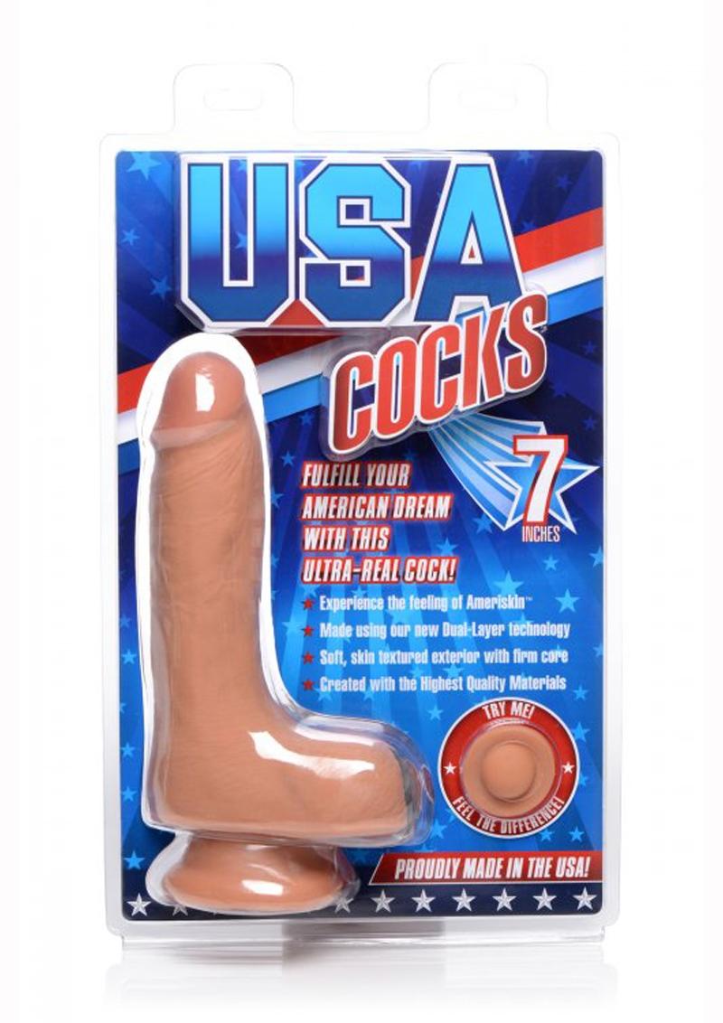 Usa Cocks Dildo Ameriskin 7 Tan