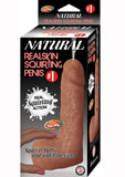 Pene de piel auténtica natural para chorros, n.° 1, resistente al agua, color marrón, 6 pulgadas