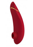 Estimulador de clítoris Womanizer Premium de silicona, recargable, resistente al agua, color rojo y dorado