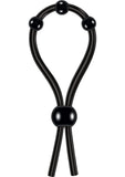 Zero Tolerance Ultimate Silicone Lasso With Adjustable Pleasure Beads Black