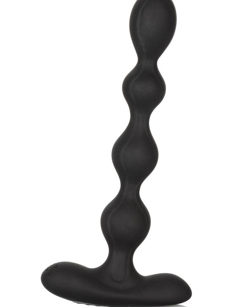 Sonda anal de silicona flexible recargable por USB Eclips Slender Beads, resistente al agua, color negro, 7 pulgadas