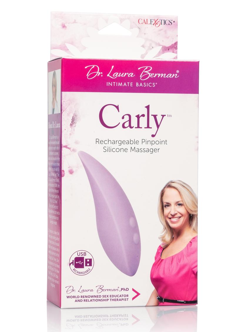 Dr. Laura Berman Intimate Basics Carly USB Rechargeable Pinpoint Silicone Massager Waterproof Lavender 4 Inch