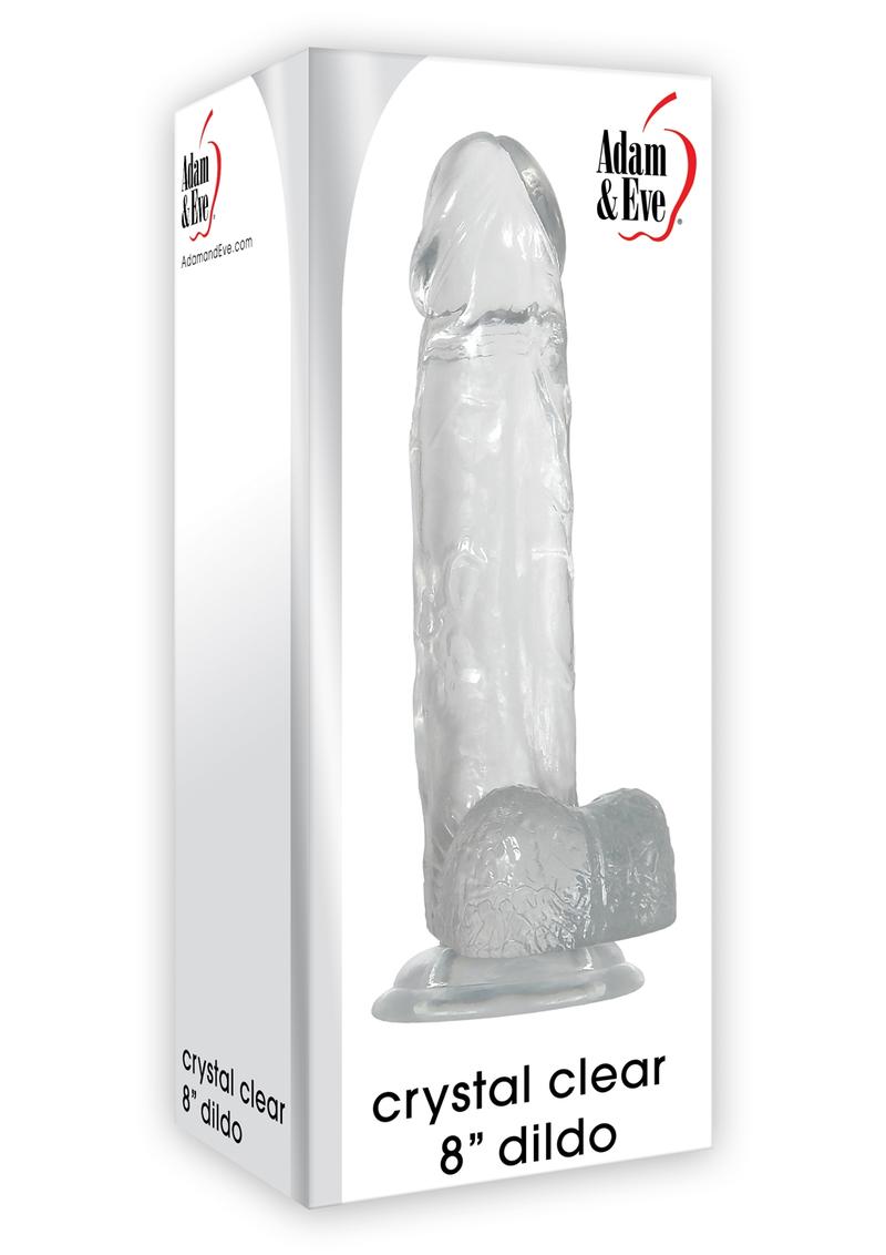 Adam and Eve - Dildo With Balls - Crystal Clear