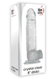 Adam and Eve - Dildo With Balls - Crystal Clear