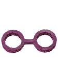 Japanese Style Bondage Silicone Cuffs Small Purple 6.4 Inch